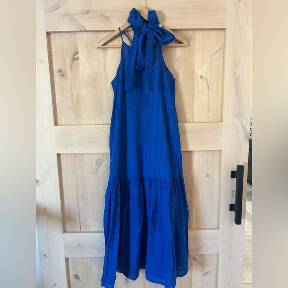 Corey Lynn Calter Dresses & Skirts - Corey Lynn Carter Blue Wedding special occasion Halter Maxi Dress neck sash, XS.